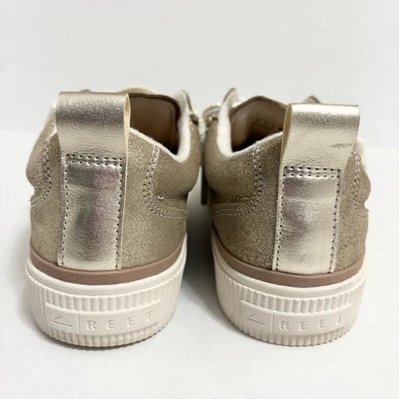 REEF Lay Day Dawn Sneakers Champagne Suede Metallic Gold, Size 9 (EU 40) - Picture 5 of 10